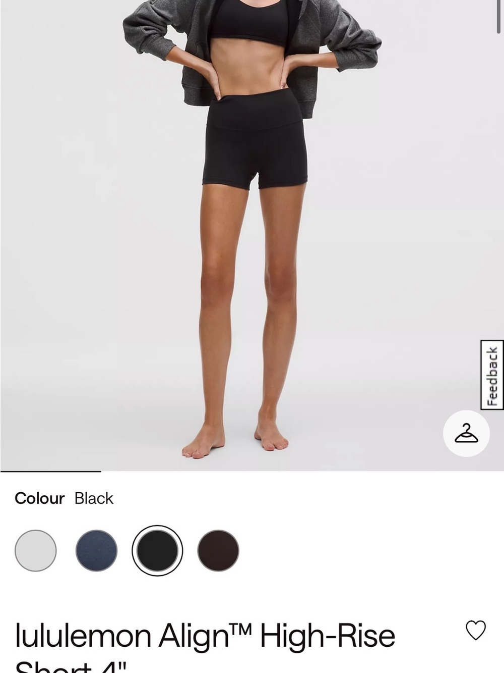 lululemon athletica Black High-Rise Bike Shorts
